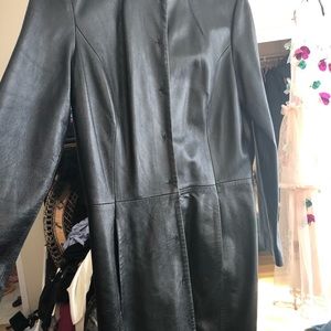BCBG long leather coat